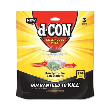 Reckitbenc d-CON, DISPOSABLE BAIT STATION, 3W X 3D X 1 1/4H, 6PK 99427